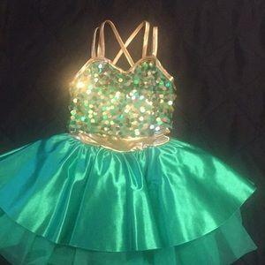 Emerald Green and Gold Costume